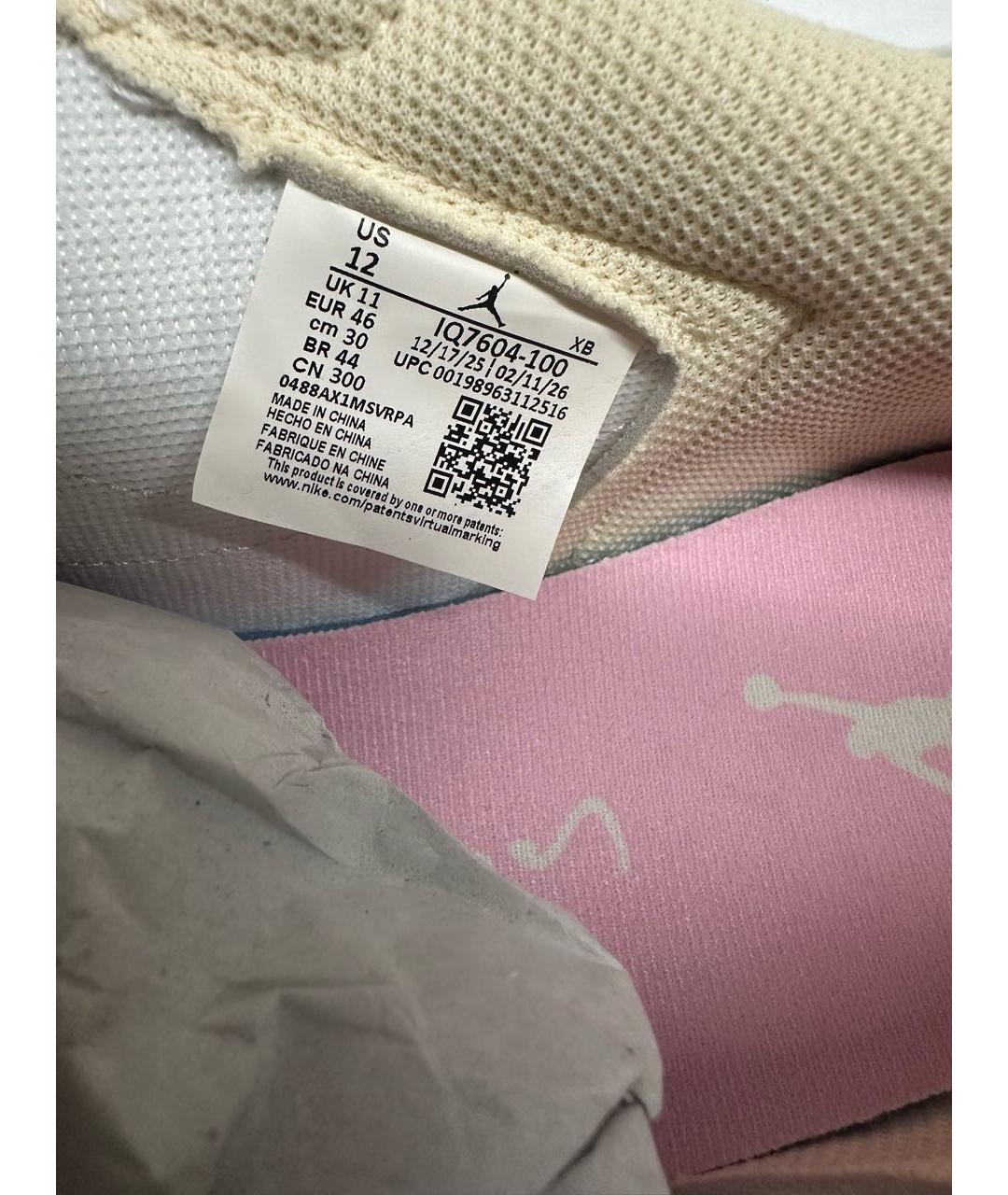NIKE Бежевые кожаные низкие кроссовки / кеды, фото 6