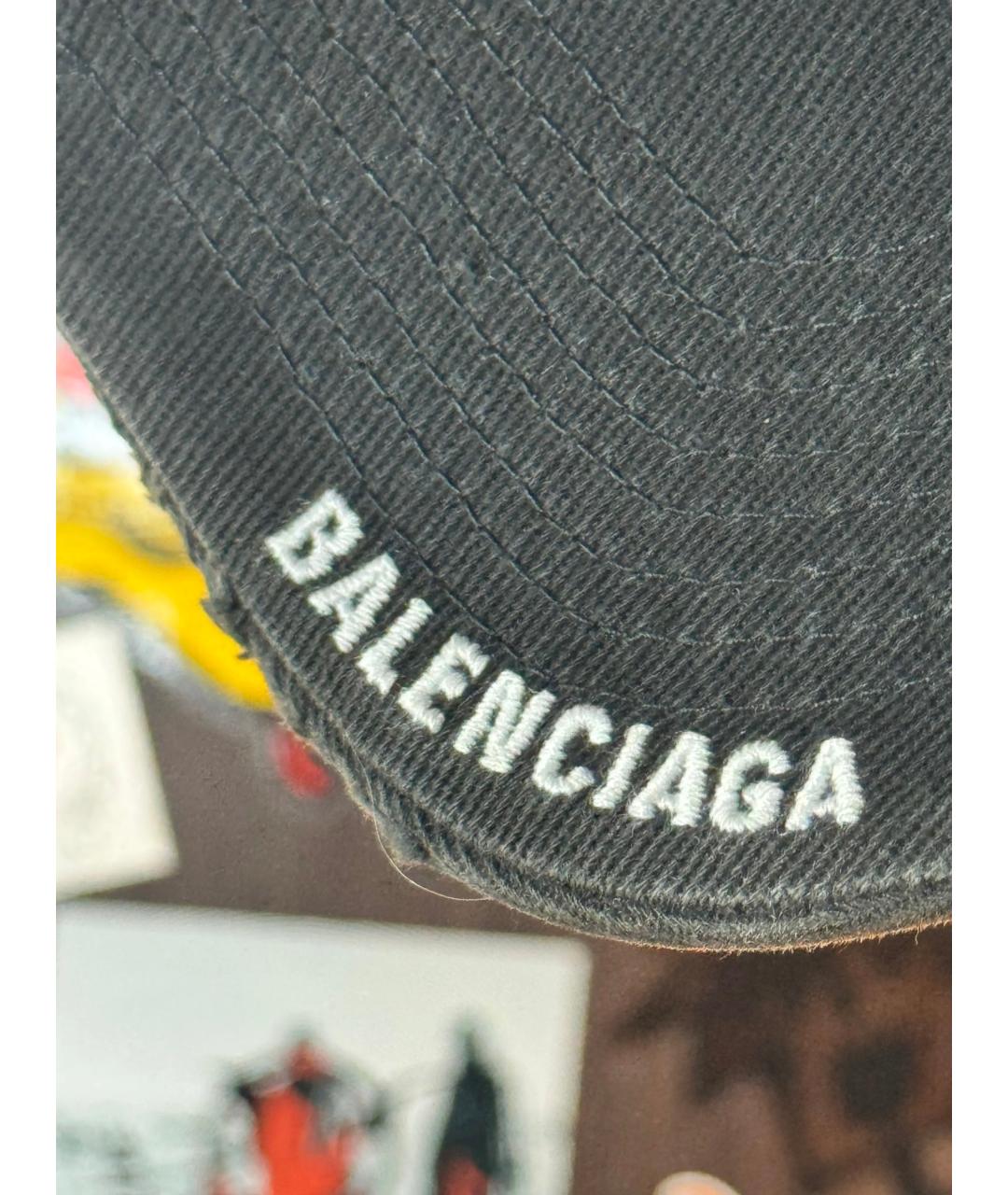 BALENCIAGA Черная хлопковая кепка/бейсболка, фото 7
