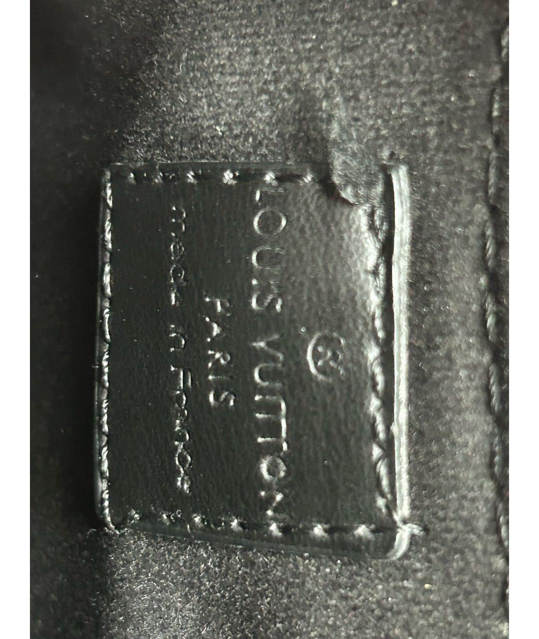 LOUIS VUITTON Черная кожаная сумка через плечо, фото 2