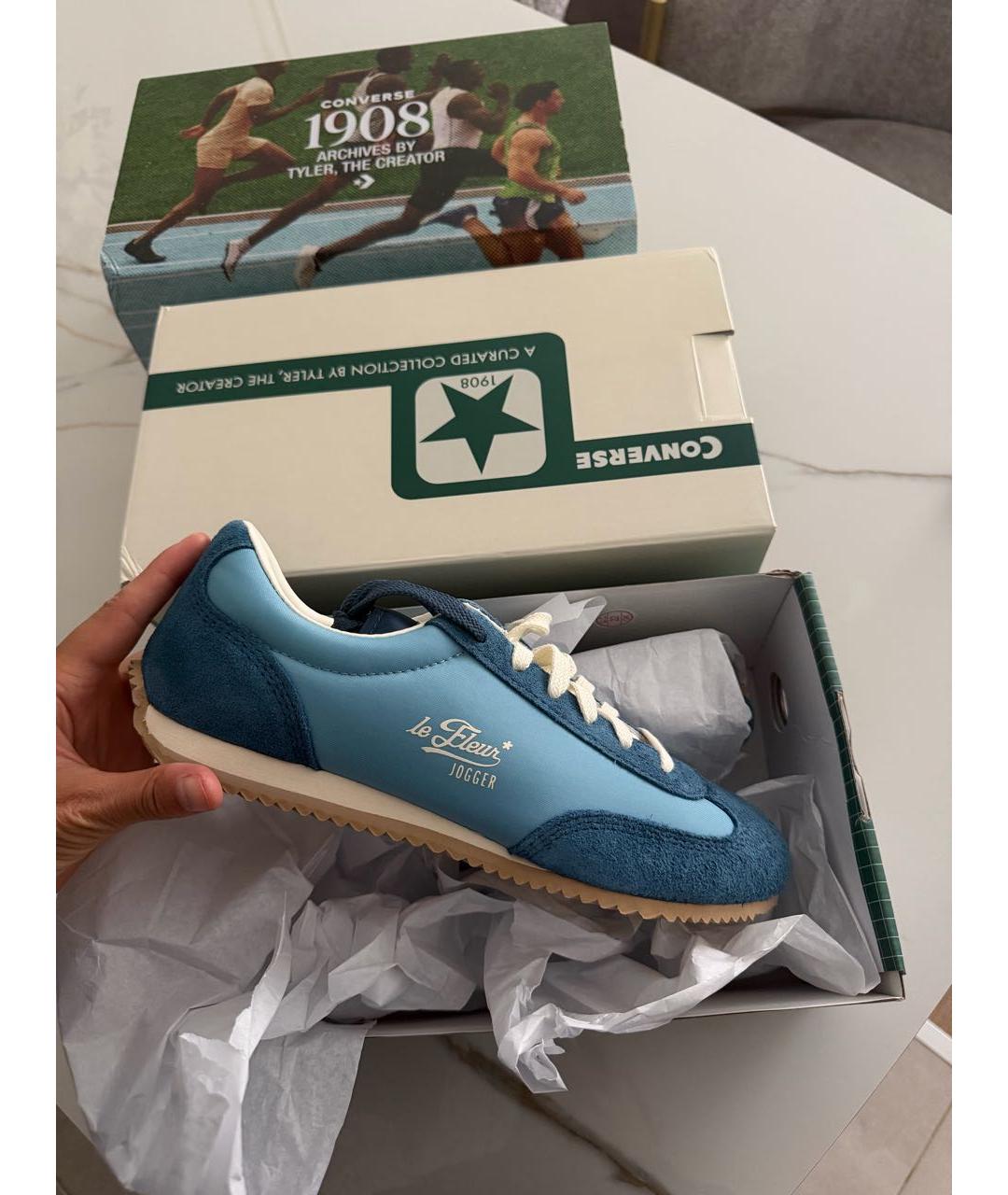 CONVERSE Голубые замшевые кеды, фото 5
