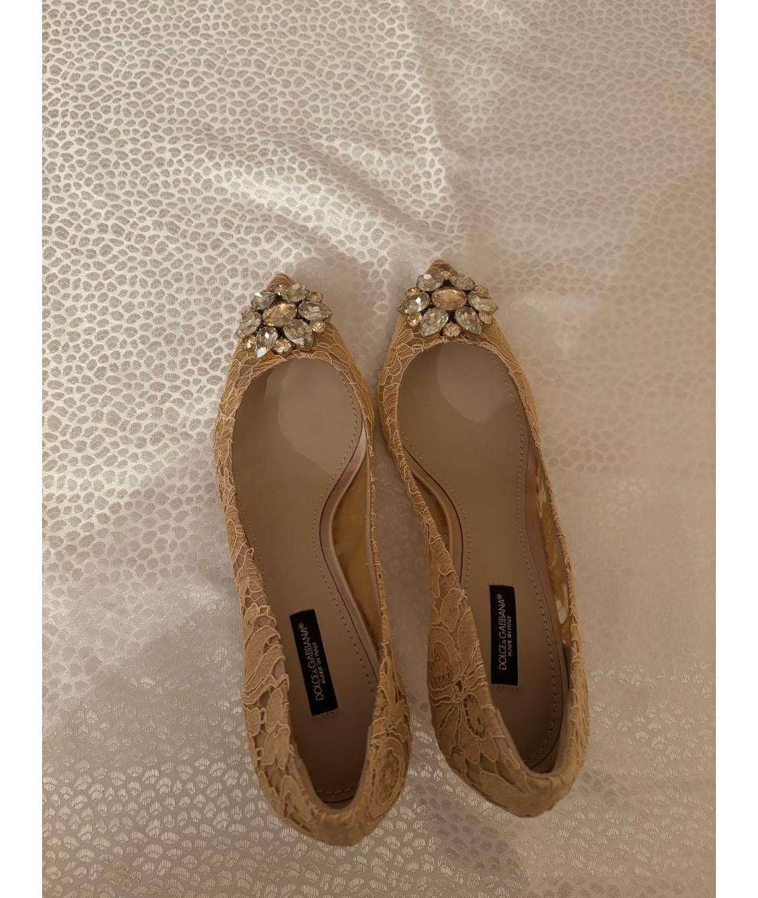 DOLCE&GABBANA Бежевые туфли, фото 3