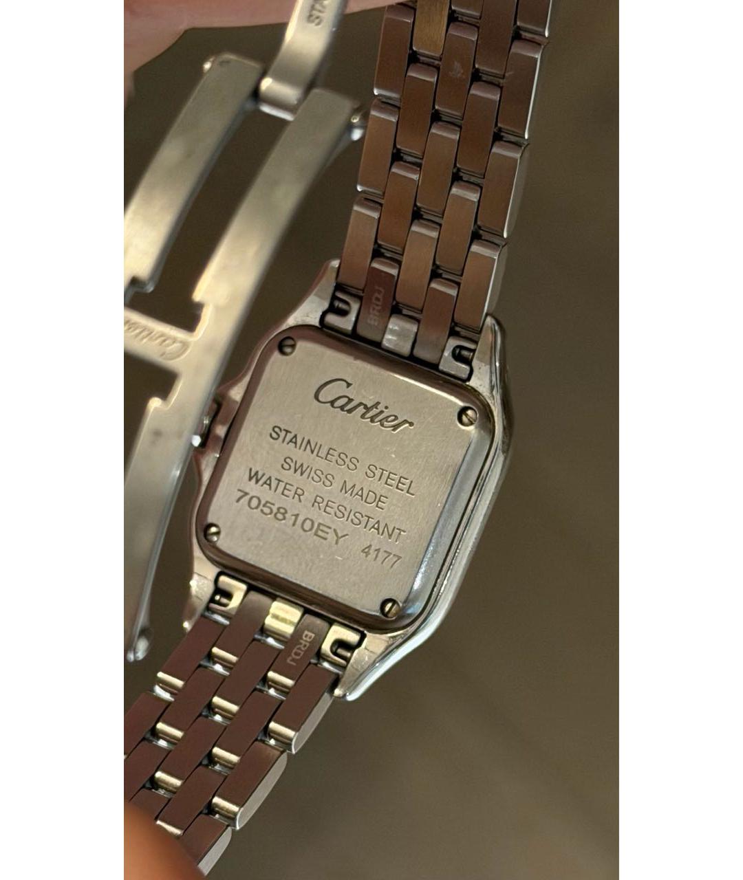 CARTIER Антрацитовые металлические часы, фото 2