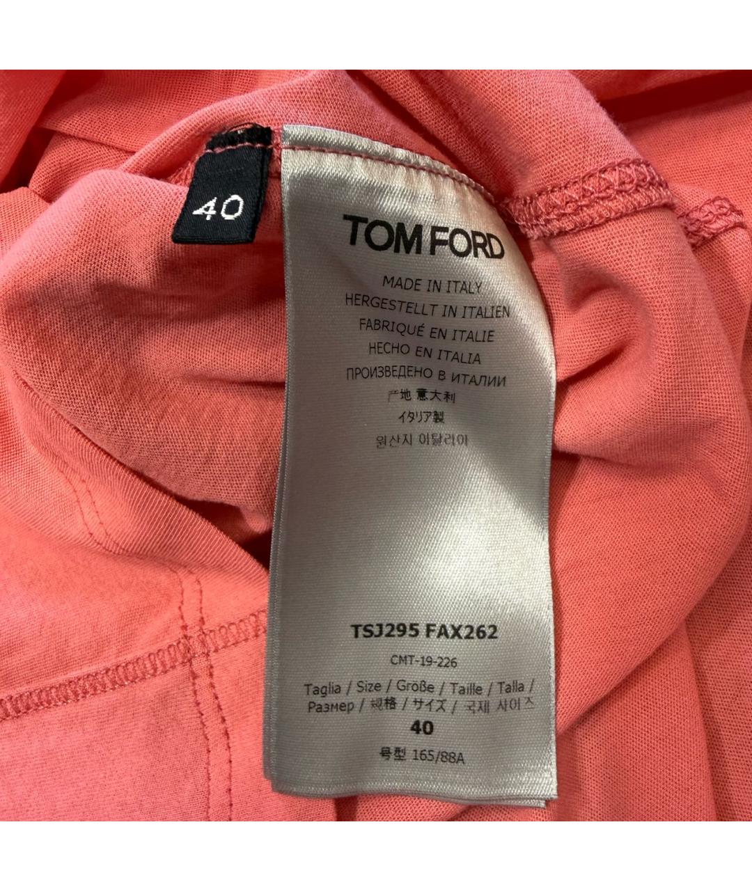 TOM FORD Розовая хлопковая футболка, фото 4