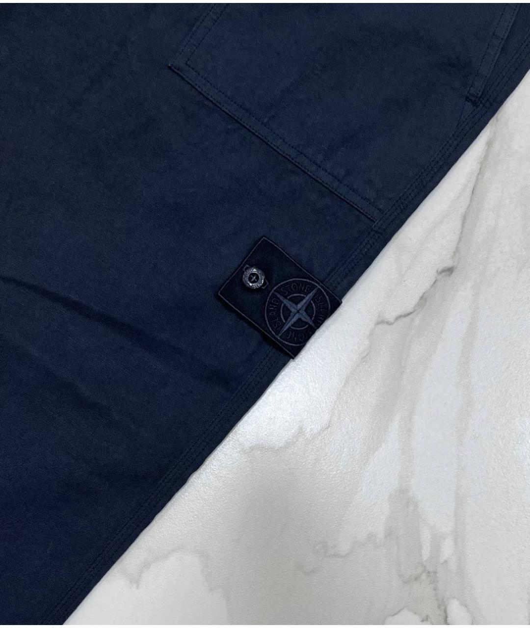 STONE ISLAND Темно-синие повседневные брюки, фото 2