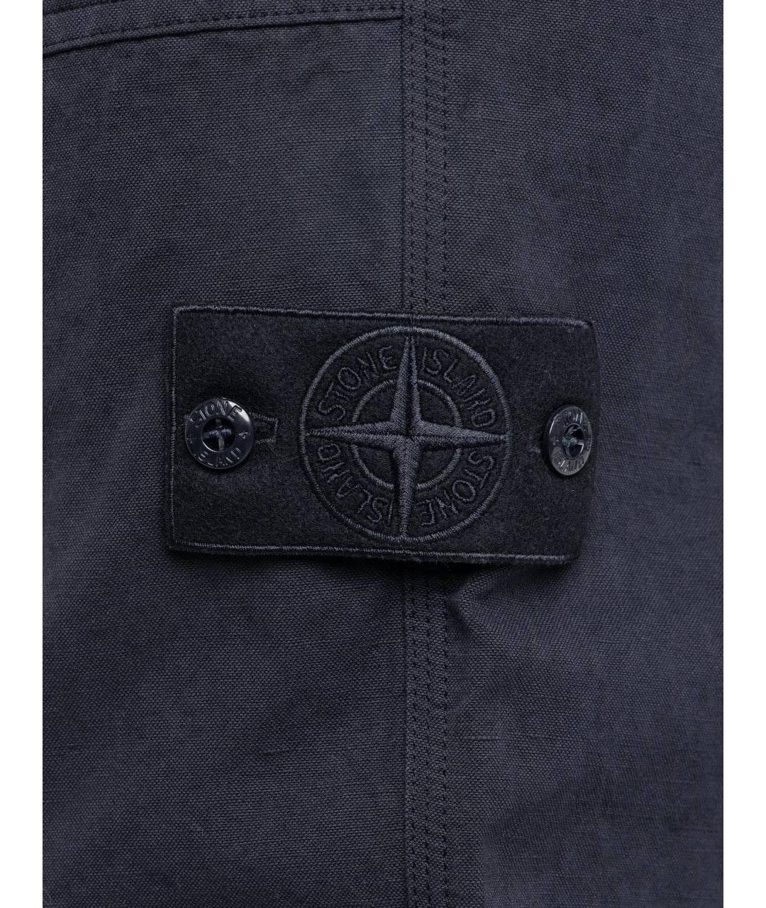STONE ISLAND Темно-синие повседневные брюки, фото 6