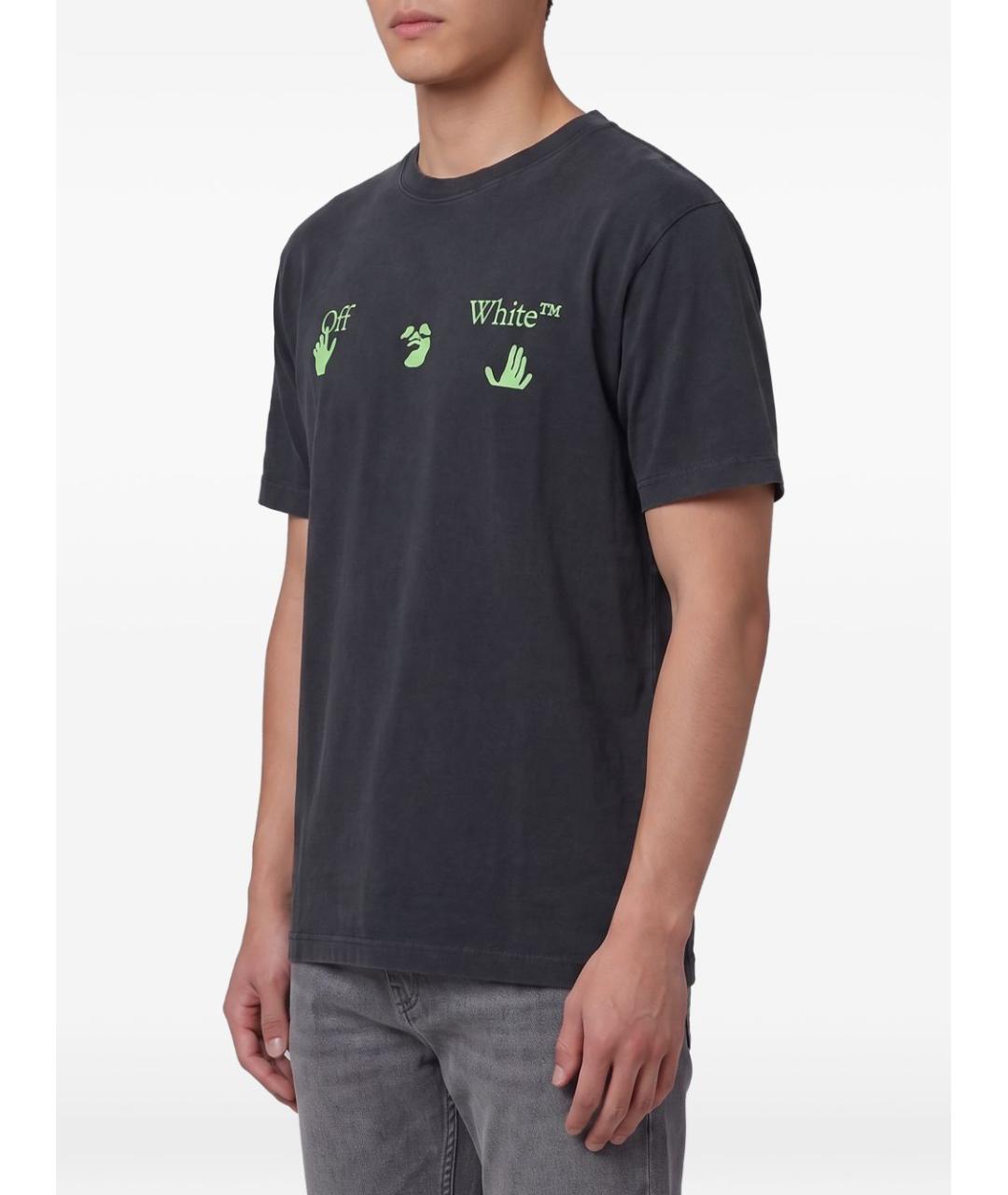 OFF-WHITE Черная футболка, фото 3
