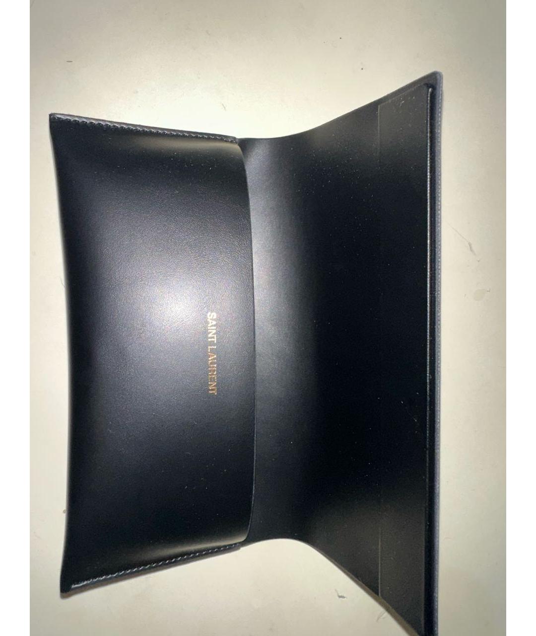 SAINT LAURENT Коричневые пластиковые солнцезащитные очки, фото 4