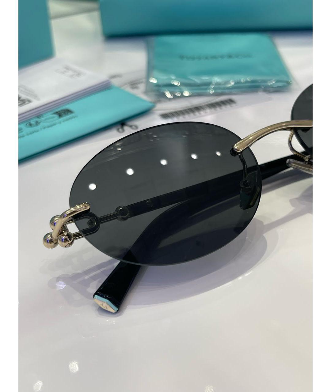 TIFFANY&CO Золотые металлические солнцезащитные очки, фото 5