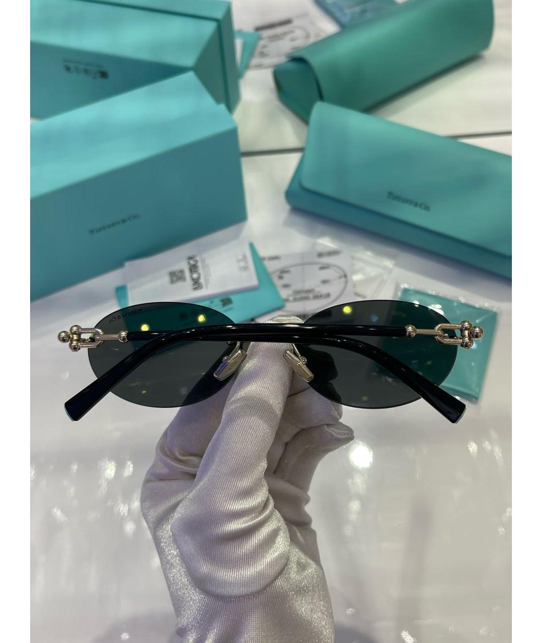TIFFANY&CO Золотые металлические солнцезащитные очки, фото 7