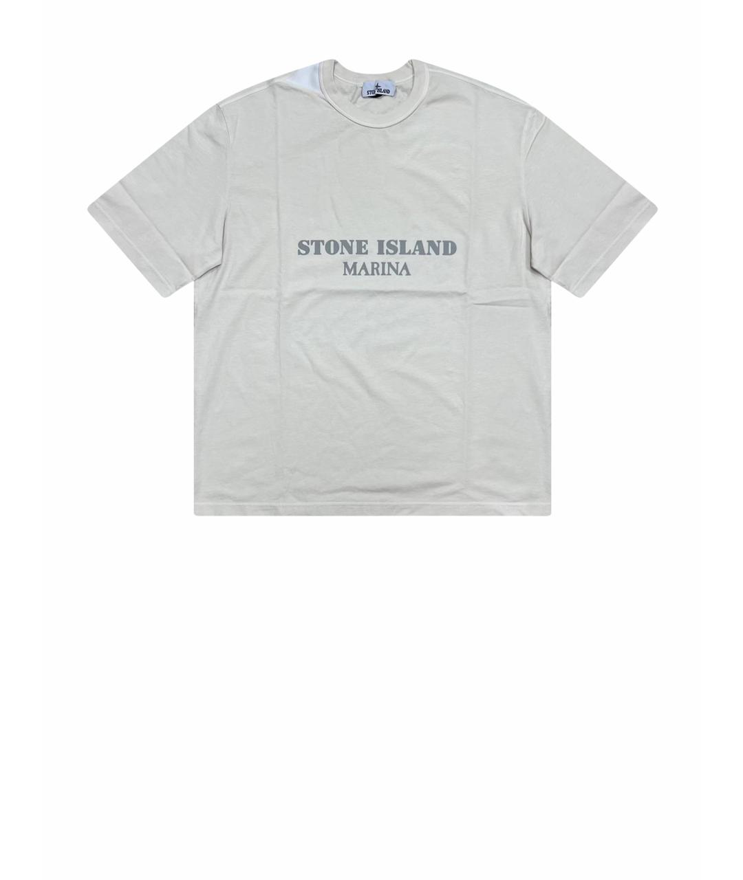 STONE ISLAND Бежевая футболка, фото 6