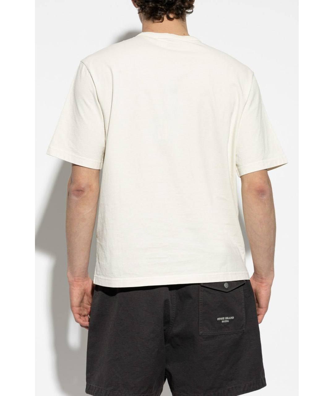 STONE ISLAND Бежевая футболка, фото 5