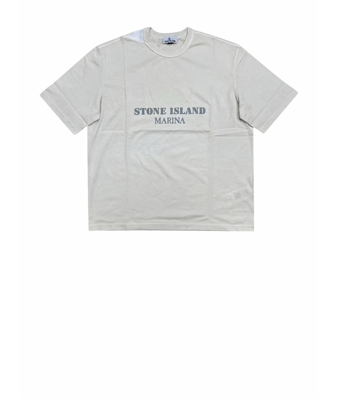 STONE ISLAND Бежевая футболка, фото 1