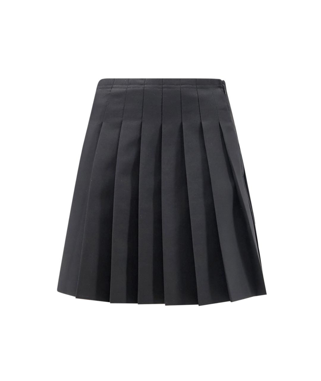 MM6 MAISON MARGIELA Серая шерстяная юбка миди, фото 1