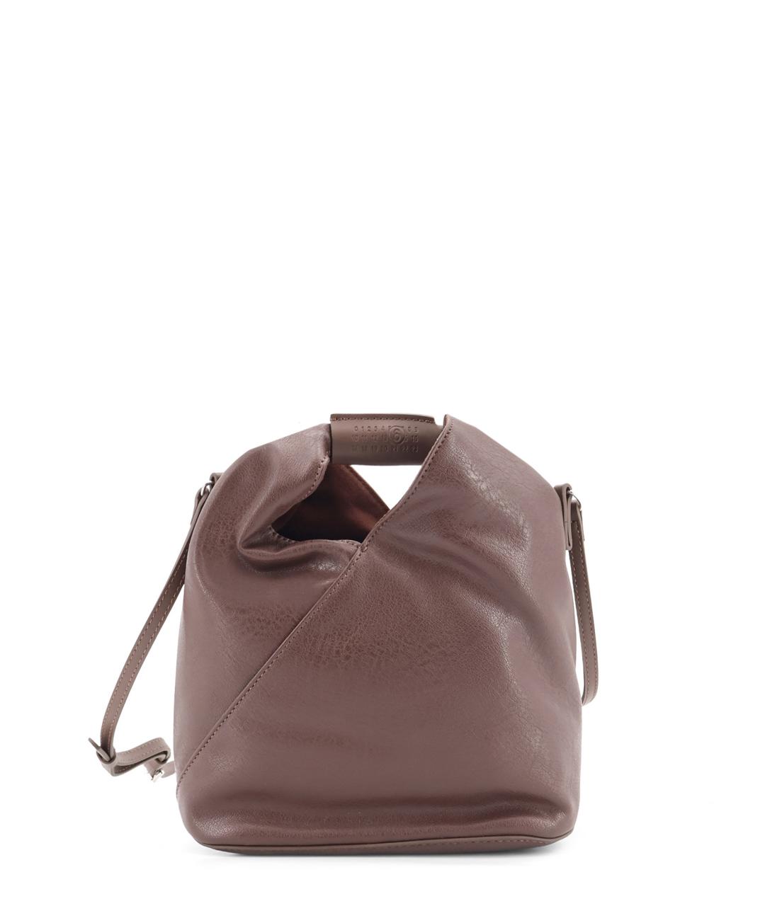 MM6 MAISON MARGIELA Коричневая сумка с короткими ручками из искусственной кожи, фото 1
