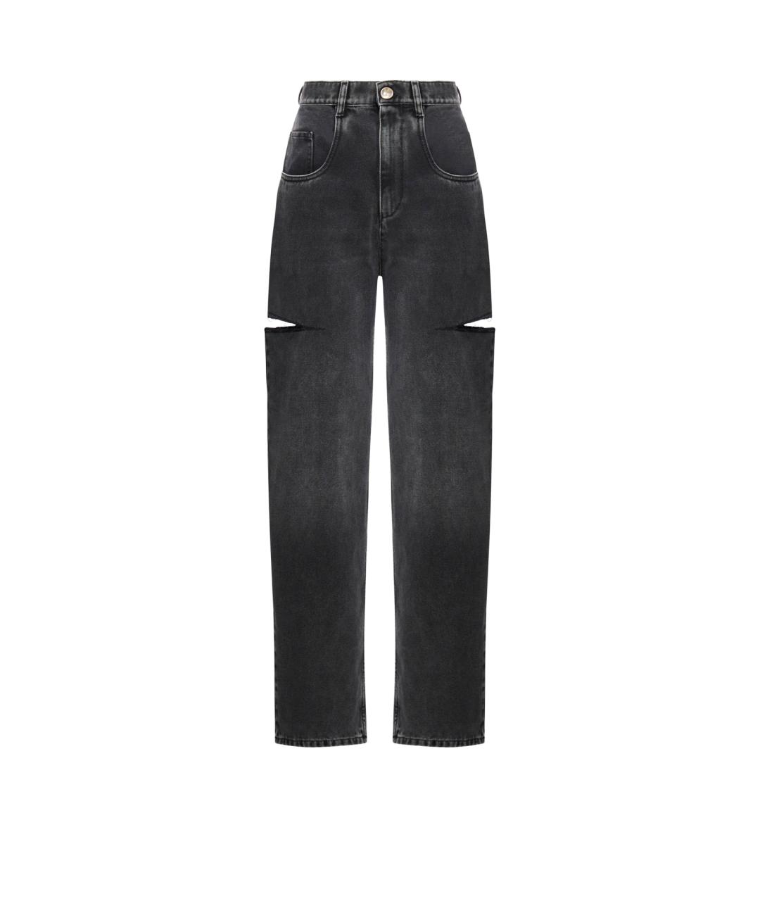 MAISON MARGIELA Черные хлопковые прямые джинсы, фото 1