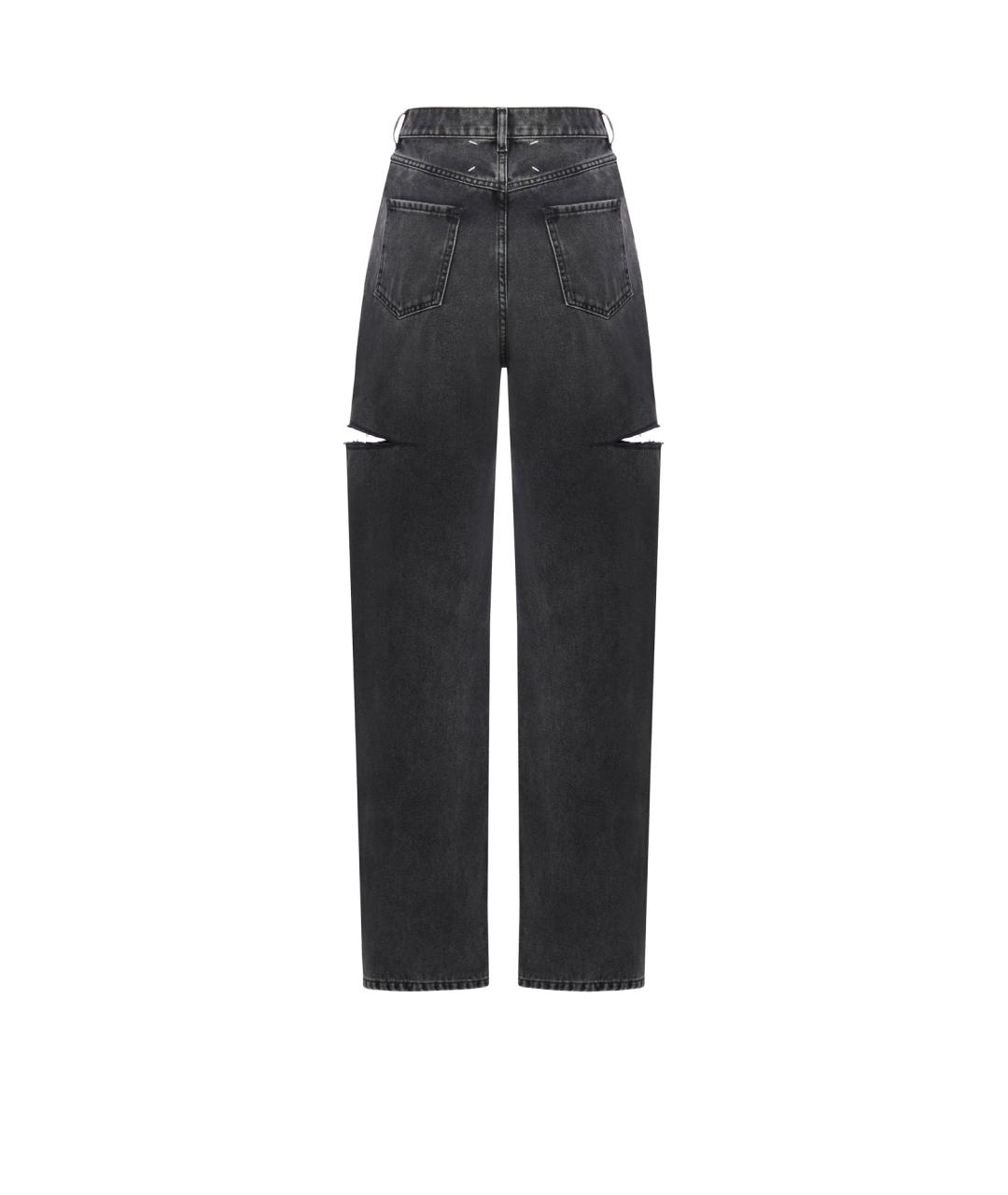 MAISON MARGIELA Черные хлопковые прямые джинсы, фото 2