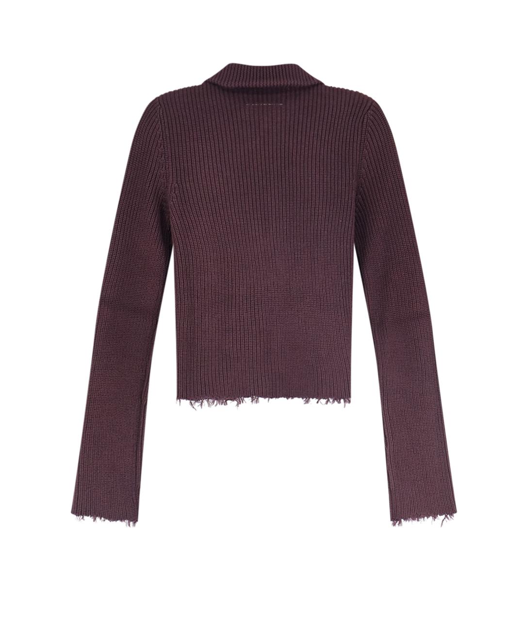 MM6 MAISON MARGIELA Бордовый хлопковый кардиган, фото 2