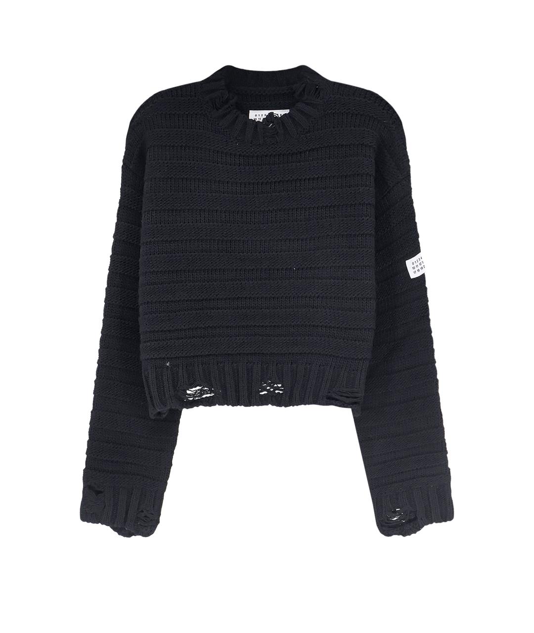 MM6 MAISON MARGIELA Черный шерстяной джемпер / свитер, фото 1