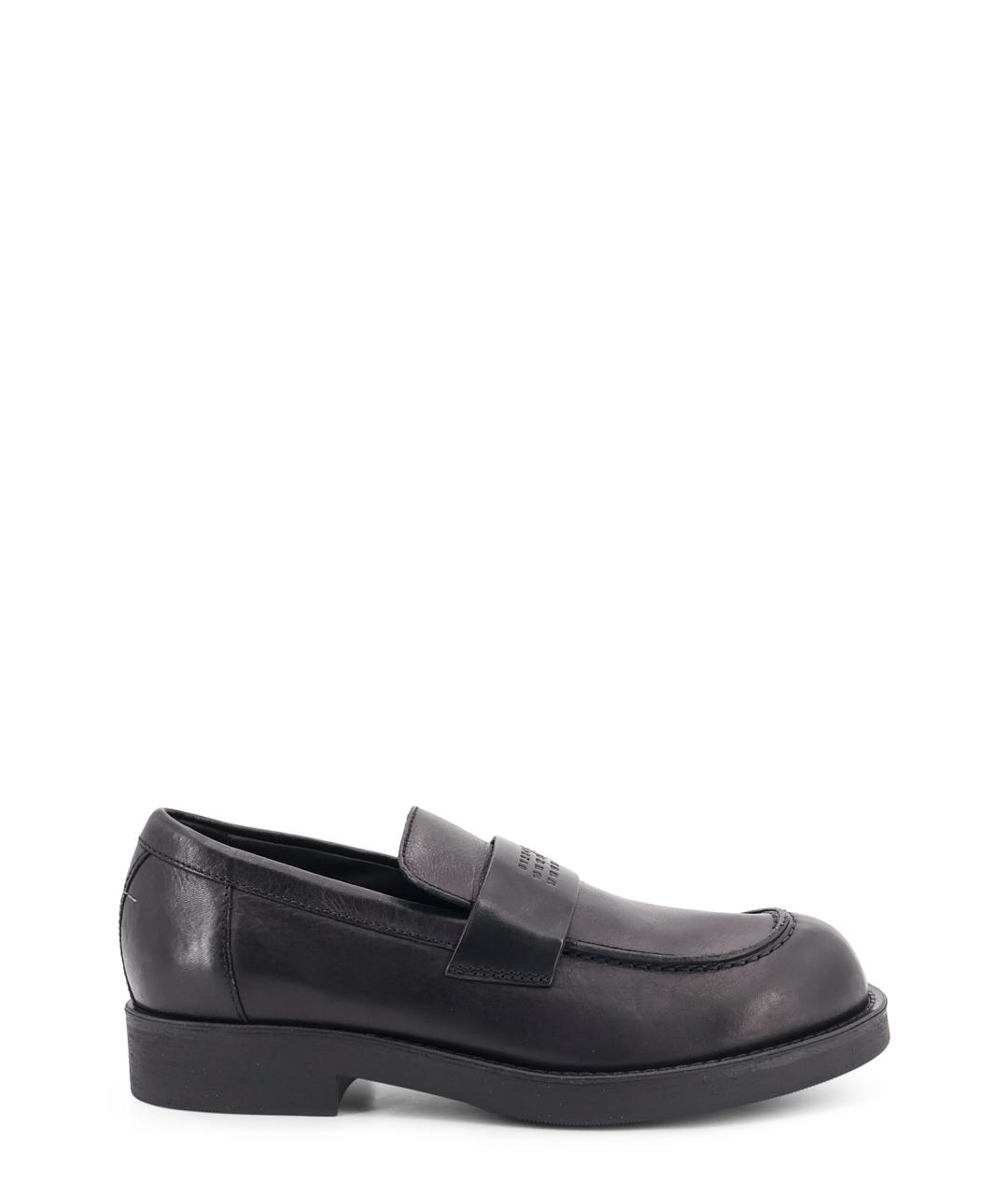 MM6 MAISON MARGIELA Черные кожаные лоферы, фото 1