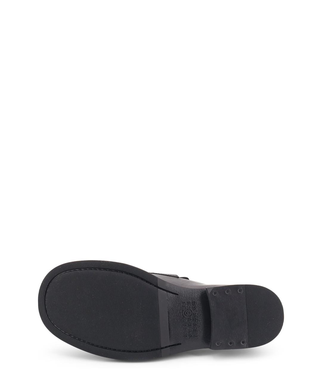 MM6 MAISON MARGIELA Черные кожаные лоферы, фото 4