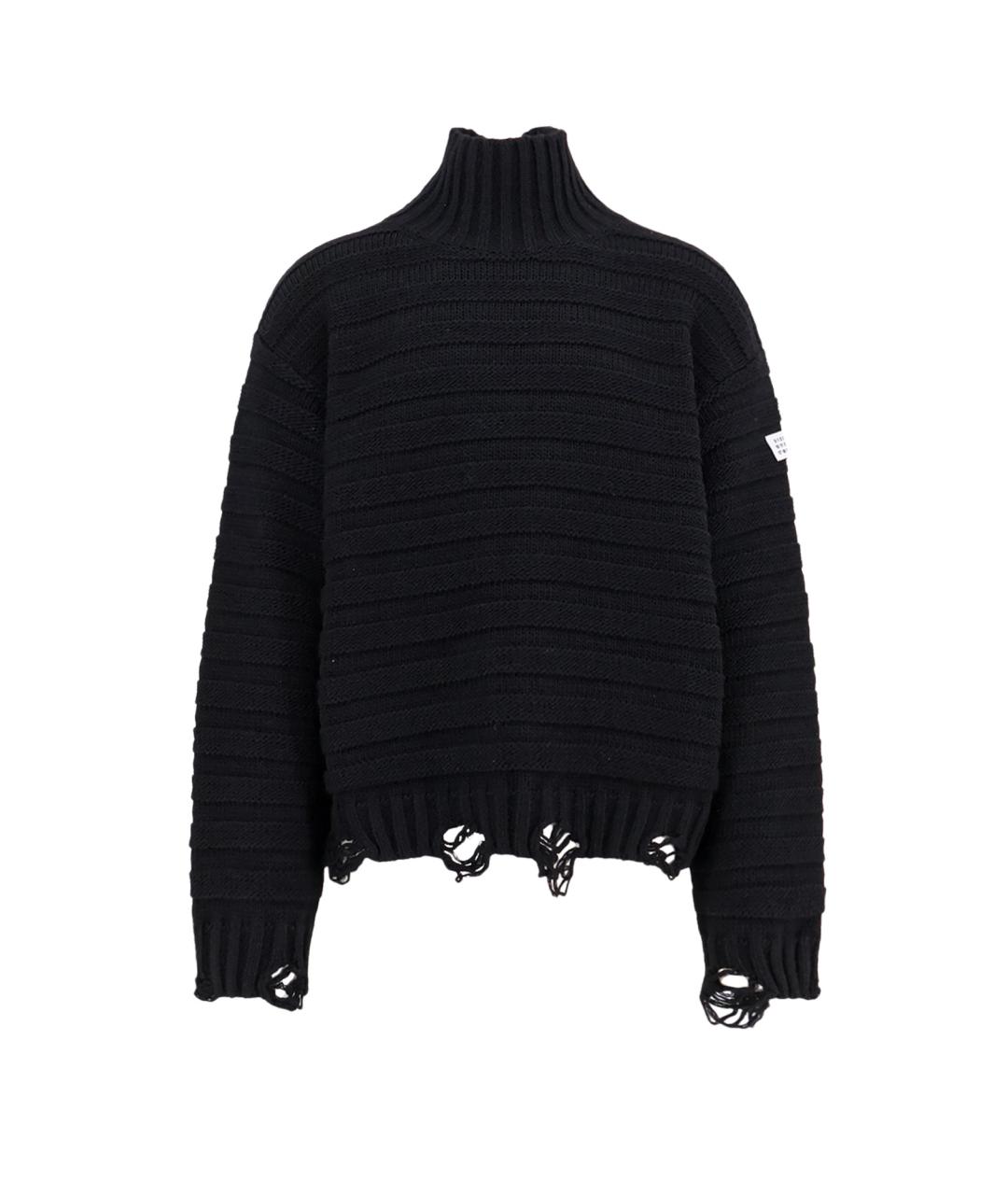 MM6 MAISON MARGIELA Черный шерстяной джемпер / свитер, фото 1