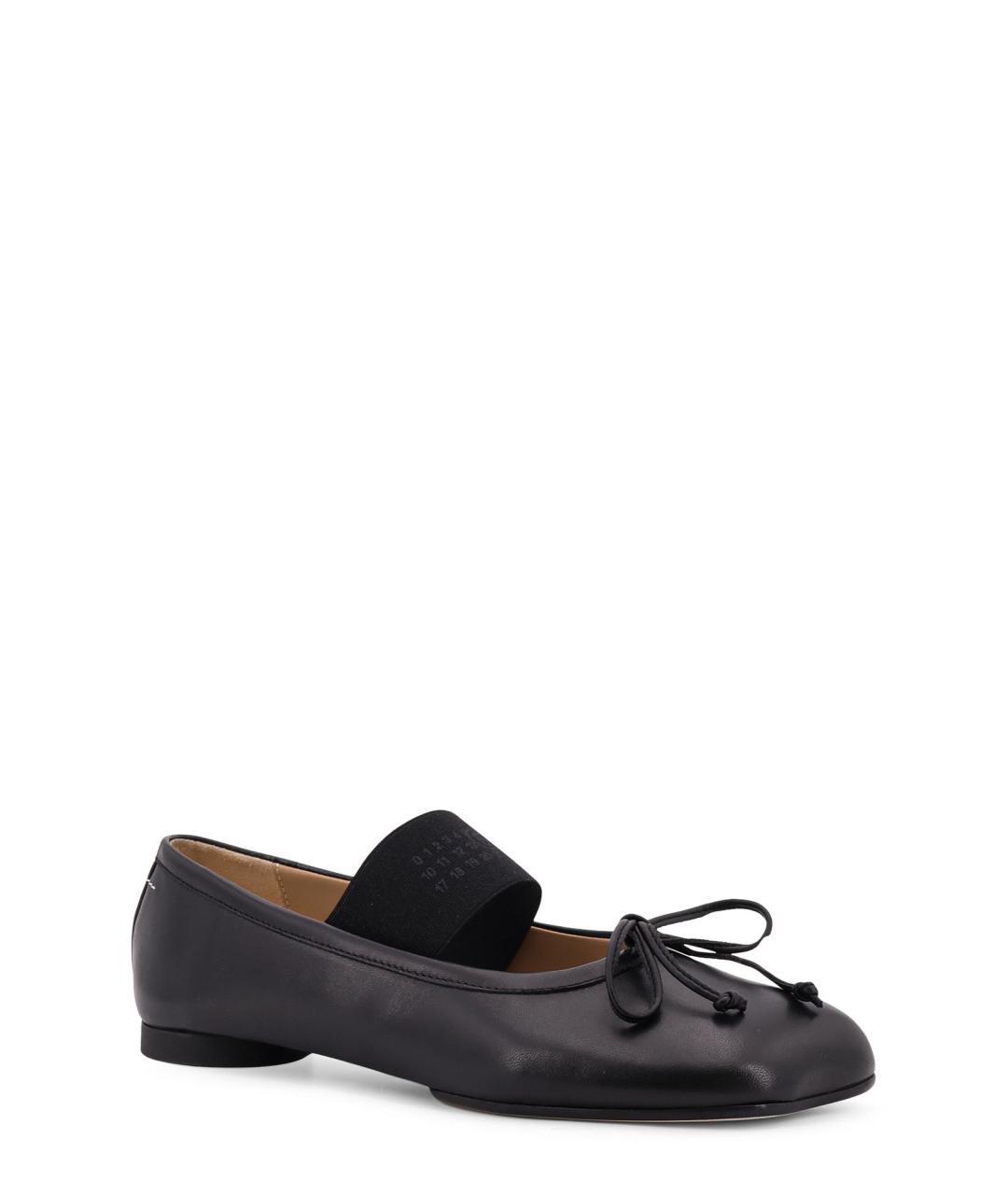 MM6 MAISON MARGIELA Черные кожаные балетки, фото 2