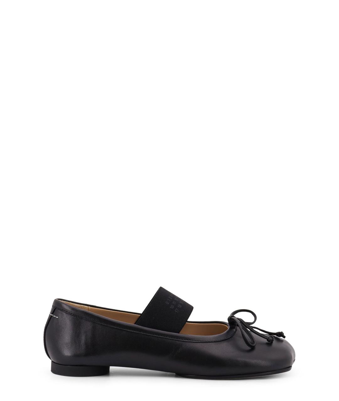 MM6 MAISON MARGIELA Черные кожаные балетки, фото 1