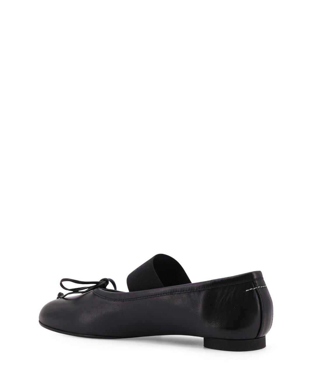 MM6 MAISON MARGIELA Черные кожаные балетки, фото 3