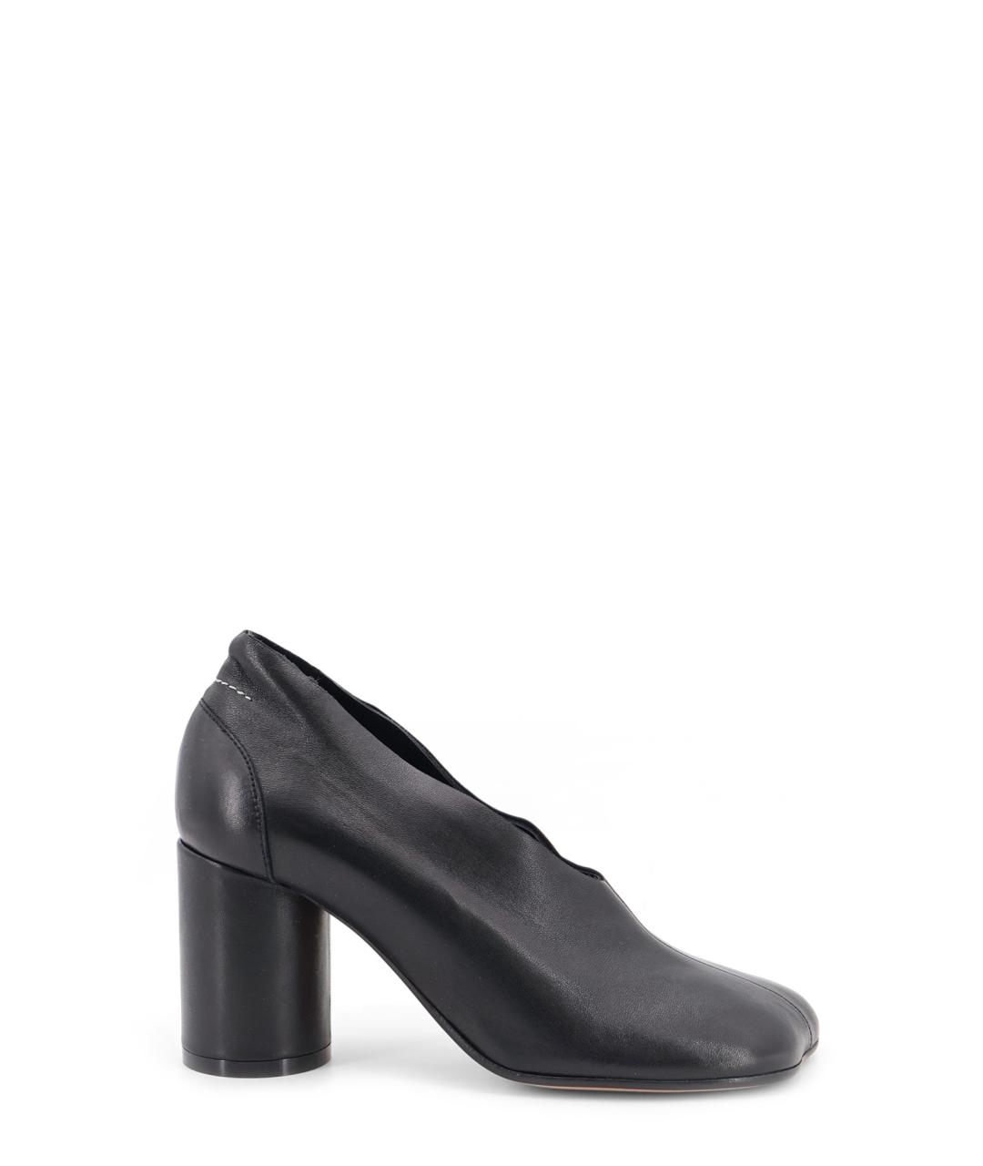 MM6 MAISON MARGIELA Черные кожаные туфли, фото 1