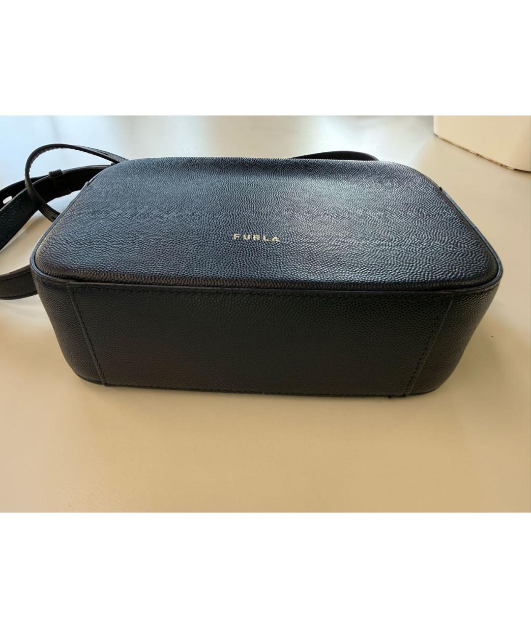 FURLA Темно-синяя кожаная сумка через плечо, фото 5