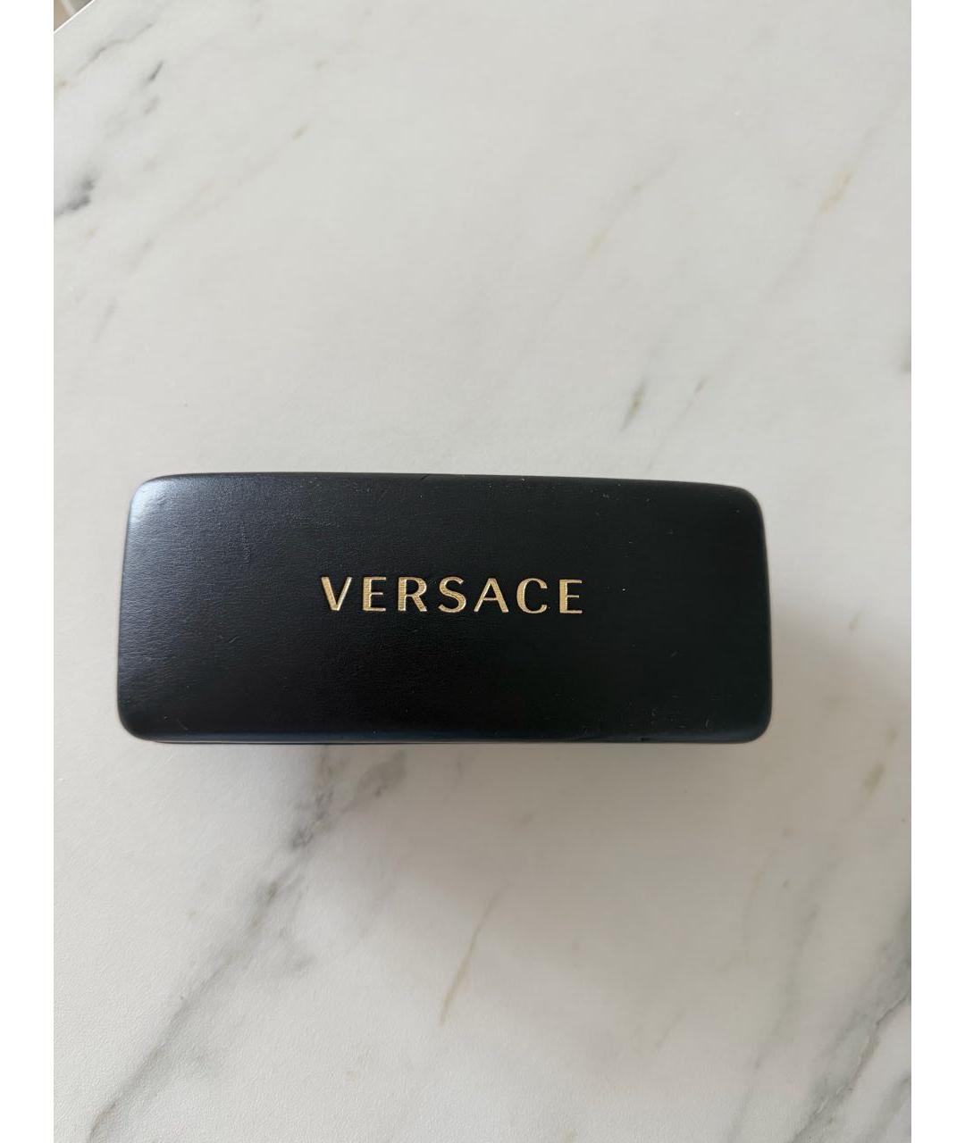 VERSACE Черные пластиковые солнцезащитные очки, фото 3