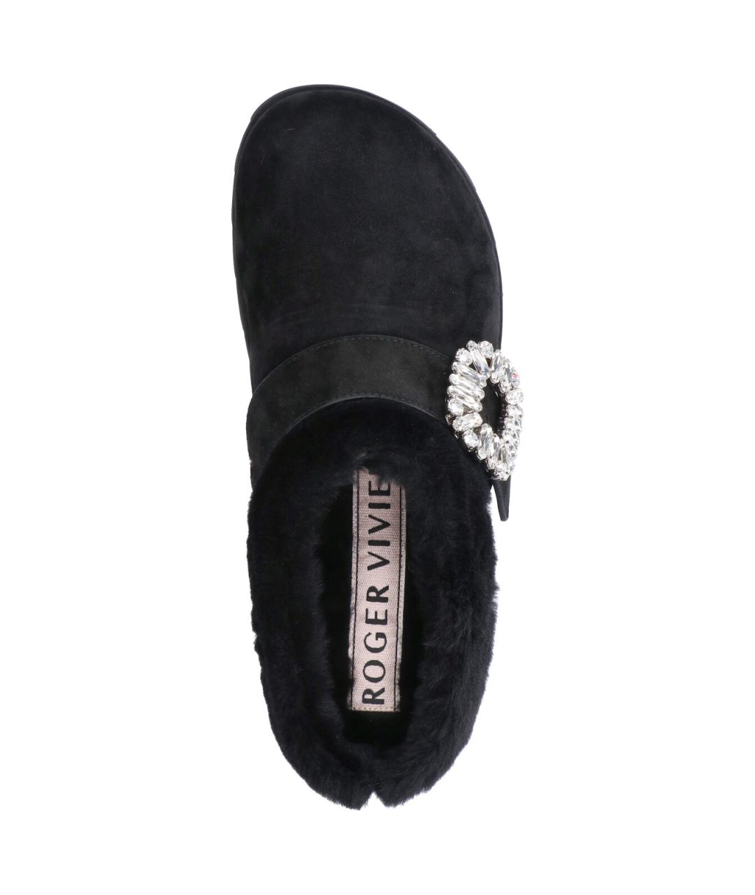 ROGER VIVIER Черные замшевые мюли, фото 5