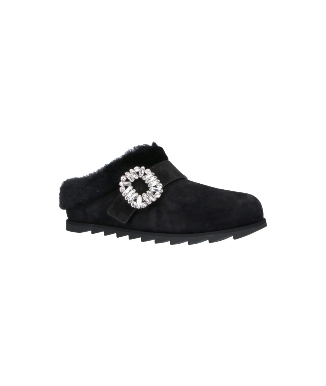 ROGER VIVIER Черные замшевые мюли, фото 2