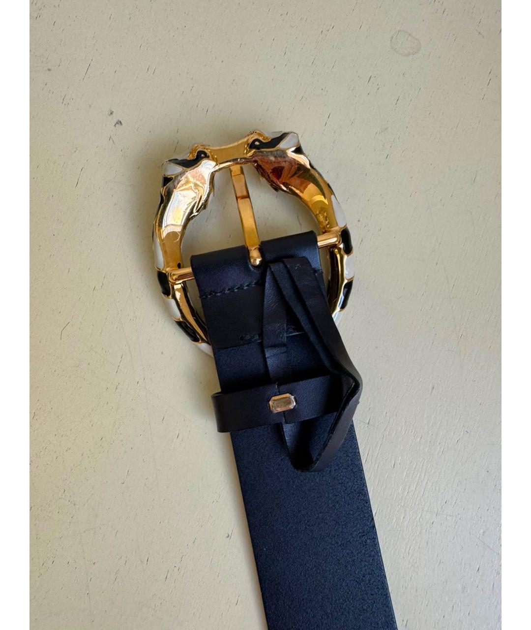 GUCCI Черный кожаный ремень, фото 4