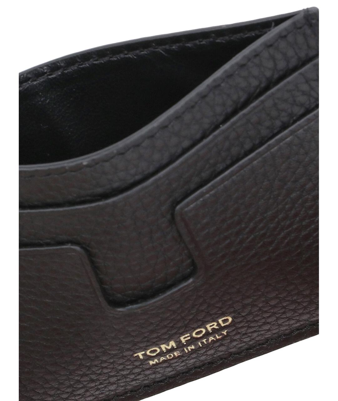 TOM FORD Черный кожаный кардхолдер, фото 3