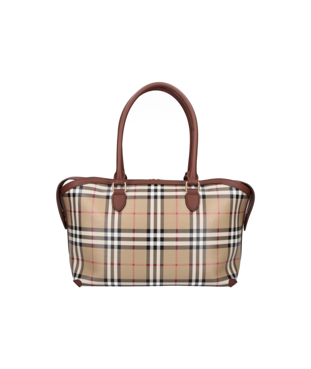 BURBERRY Бежевая сумка тоут из канвы, фото 3