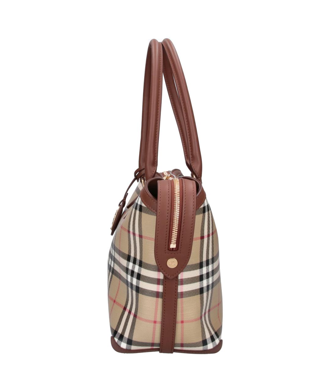 BURBERRY Бежевая сумка тоут из канвы, фото 5