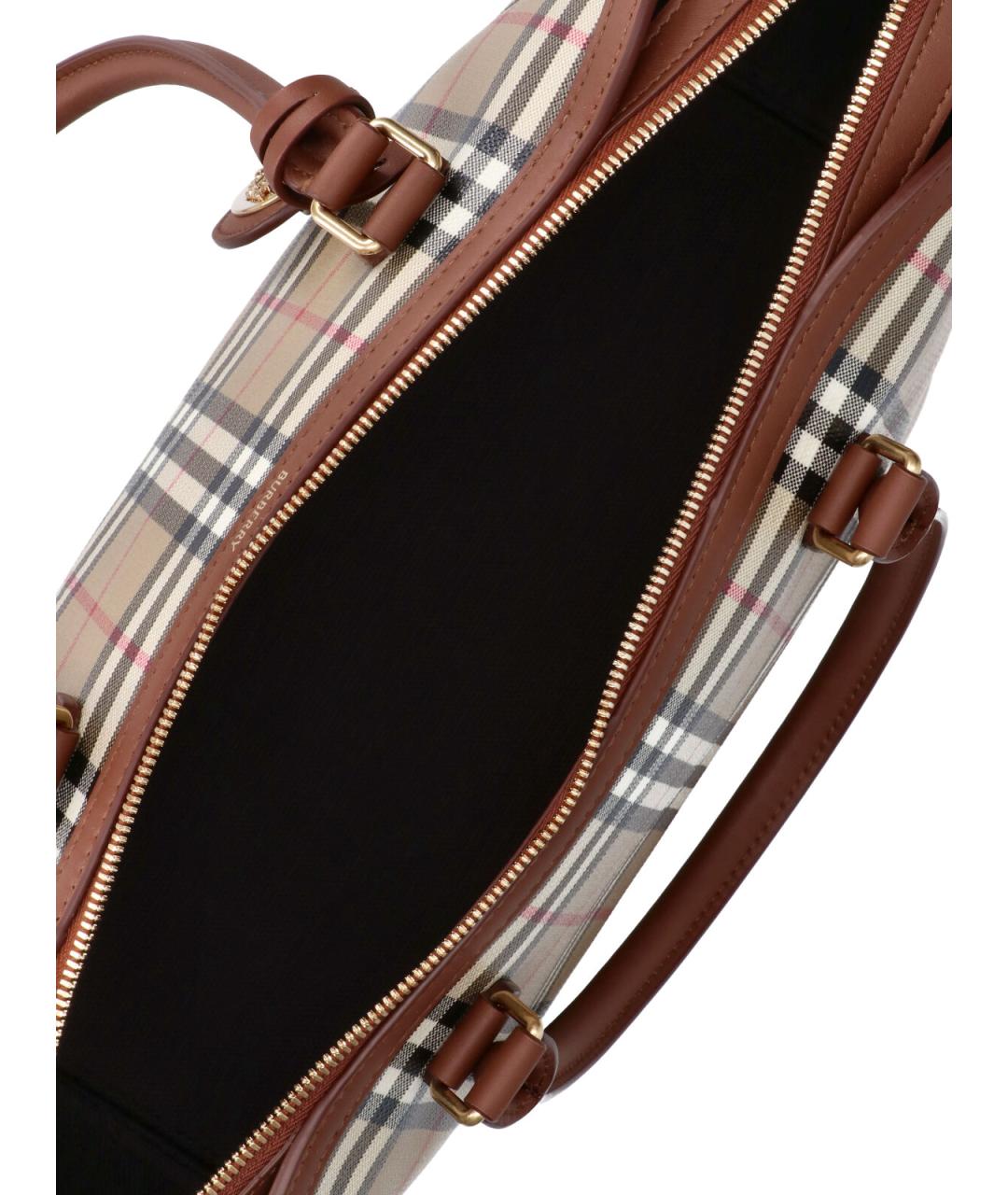 BURBERRY Бежевая сумка тоут из канвы, фото 4