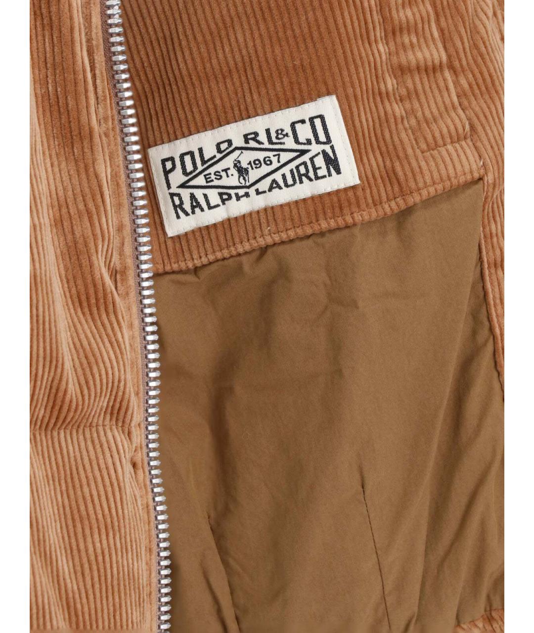 POLO RALPH LAUREN Коричневая хлопковая куртка, фото 5