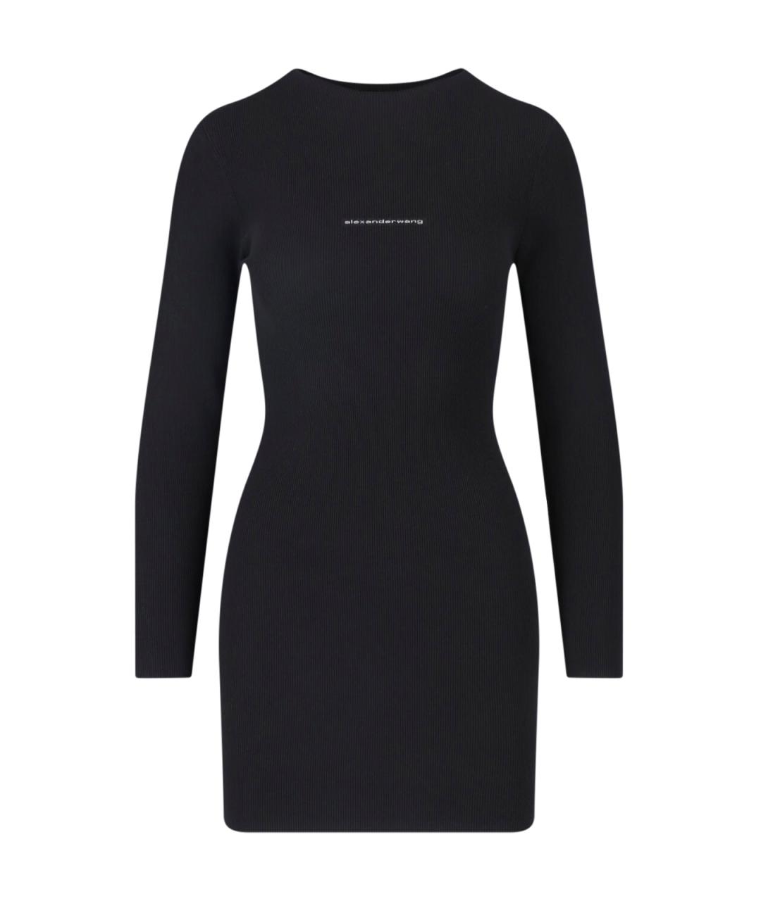 ALEXANDER WANG Черное полиамидовое повседневное платье, фото 1