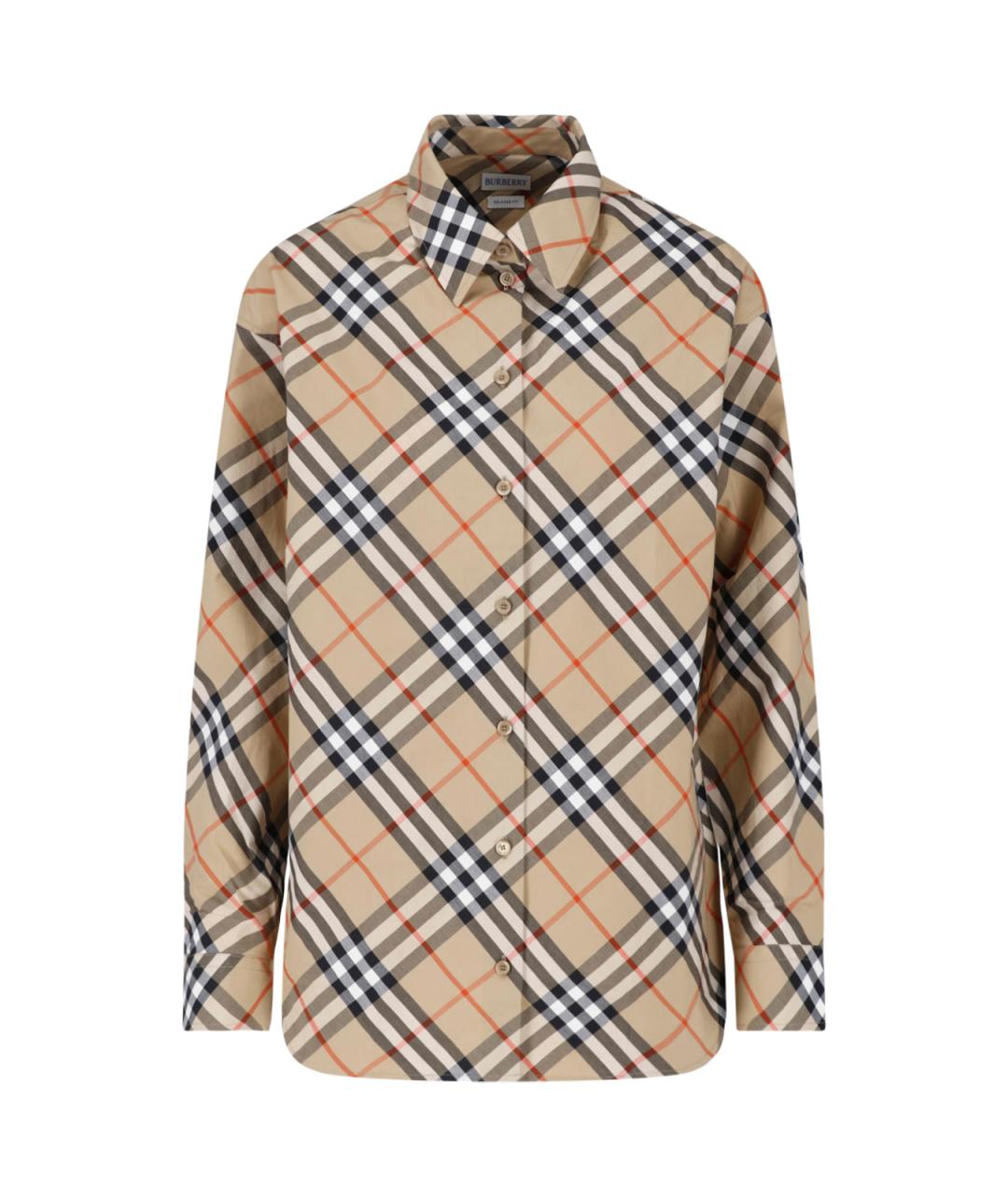 BURBERRY Бежевая хлопковая рубашка, фото 1