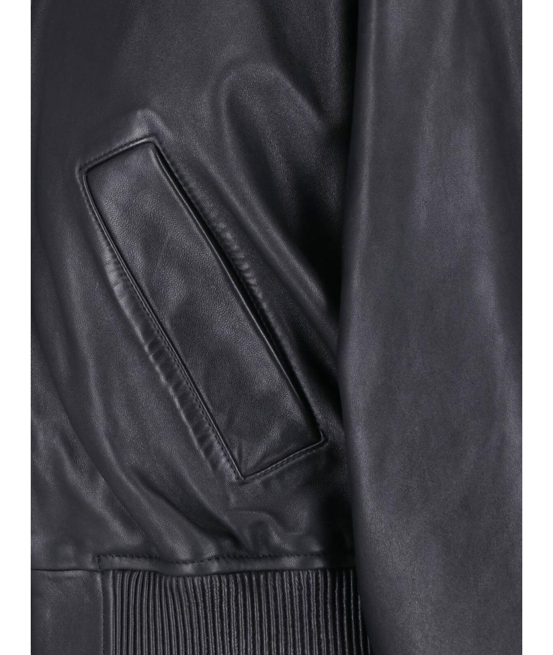 POLO RALPH LAUREN Черная кожаная куртка, фото 3