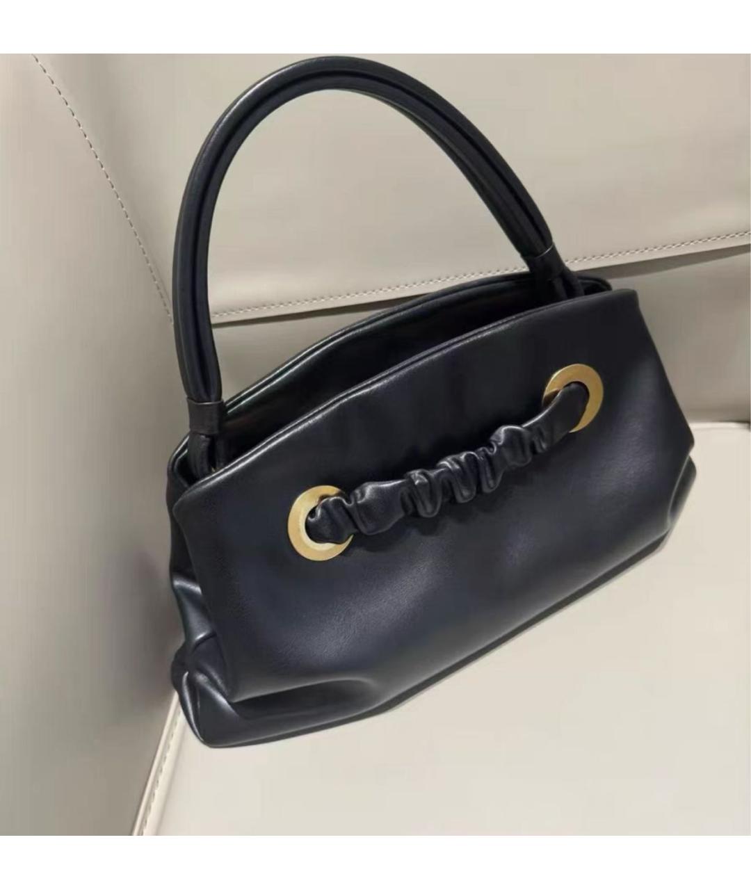 CELINE Черная кожаная сумка с короткими ручками, фото 8