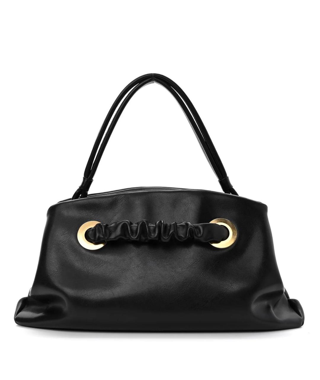 CELINE Черная кожаная сумка с короткими ручками, фото 1