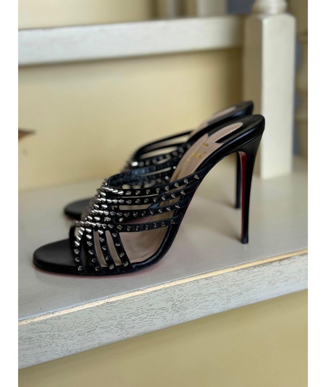 CHRISTIAN LOUBOUTIN Черные босоножки, фото 9