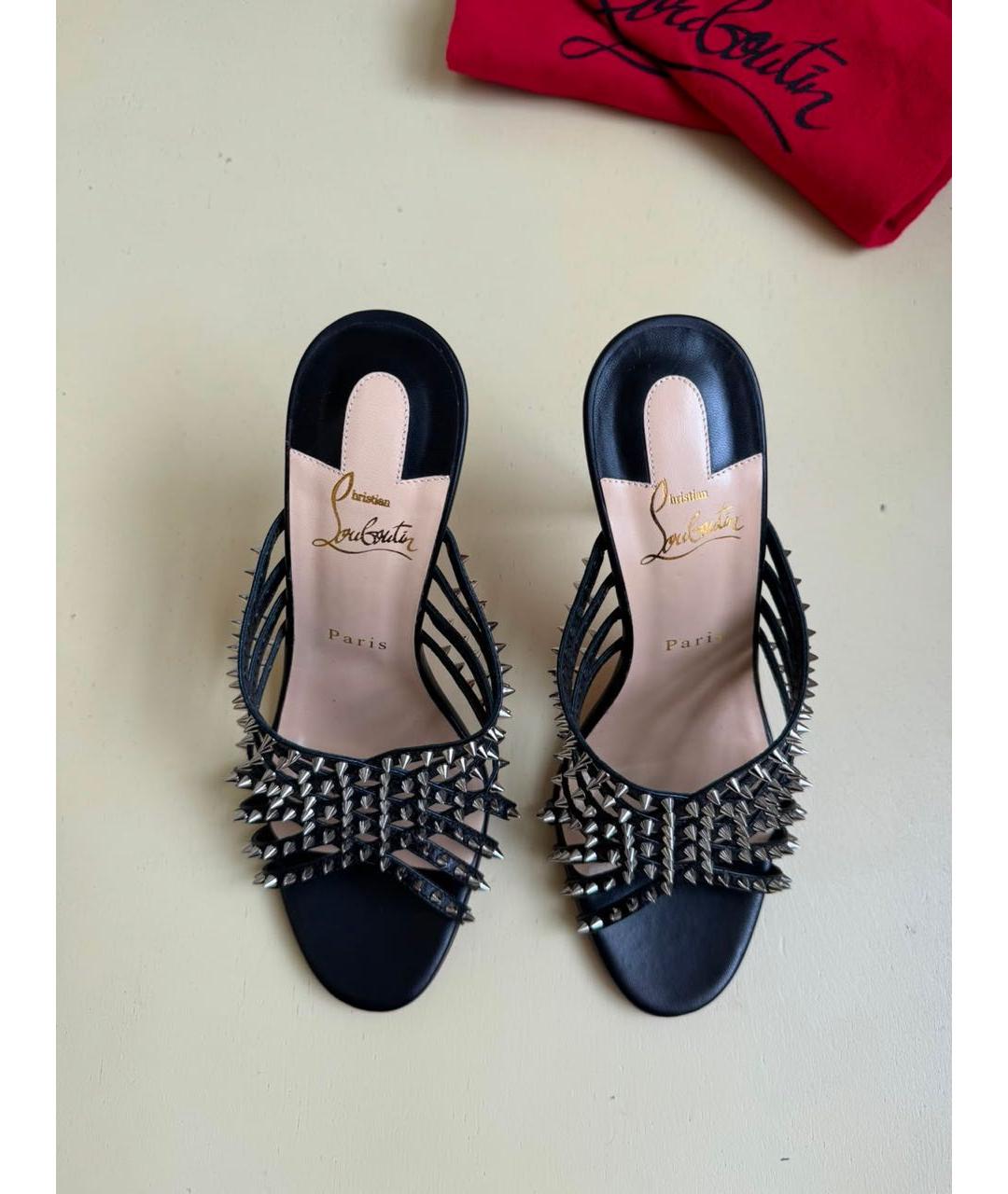 CHRISTIAN LOUBOUTIN Черные босоножки, фото 8
