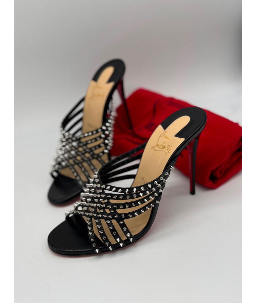 CHRISTIAN LOUBOUTIN Черные босоножки, фото 6