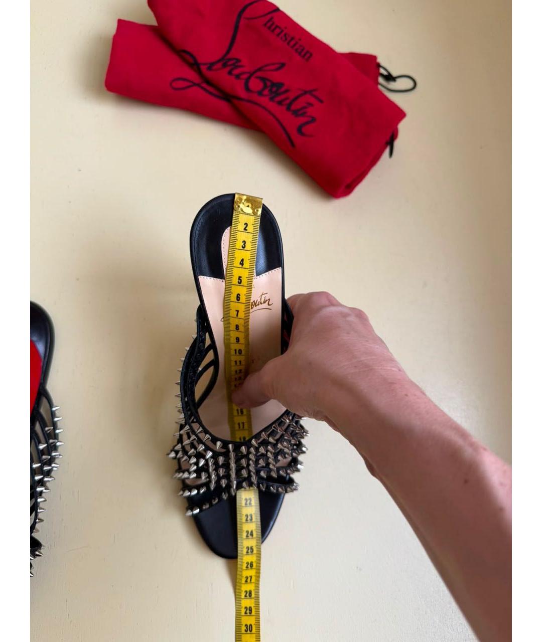 CHRISTIAN LOUBOUTIN Черные босоножки, фото 5