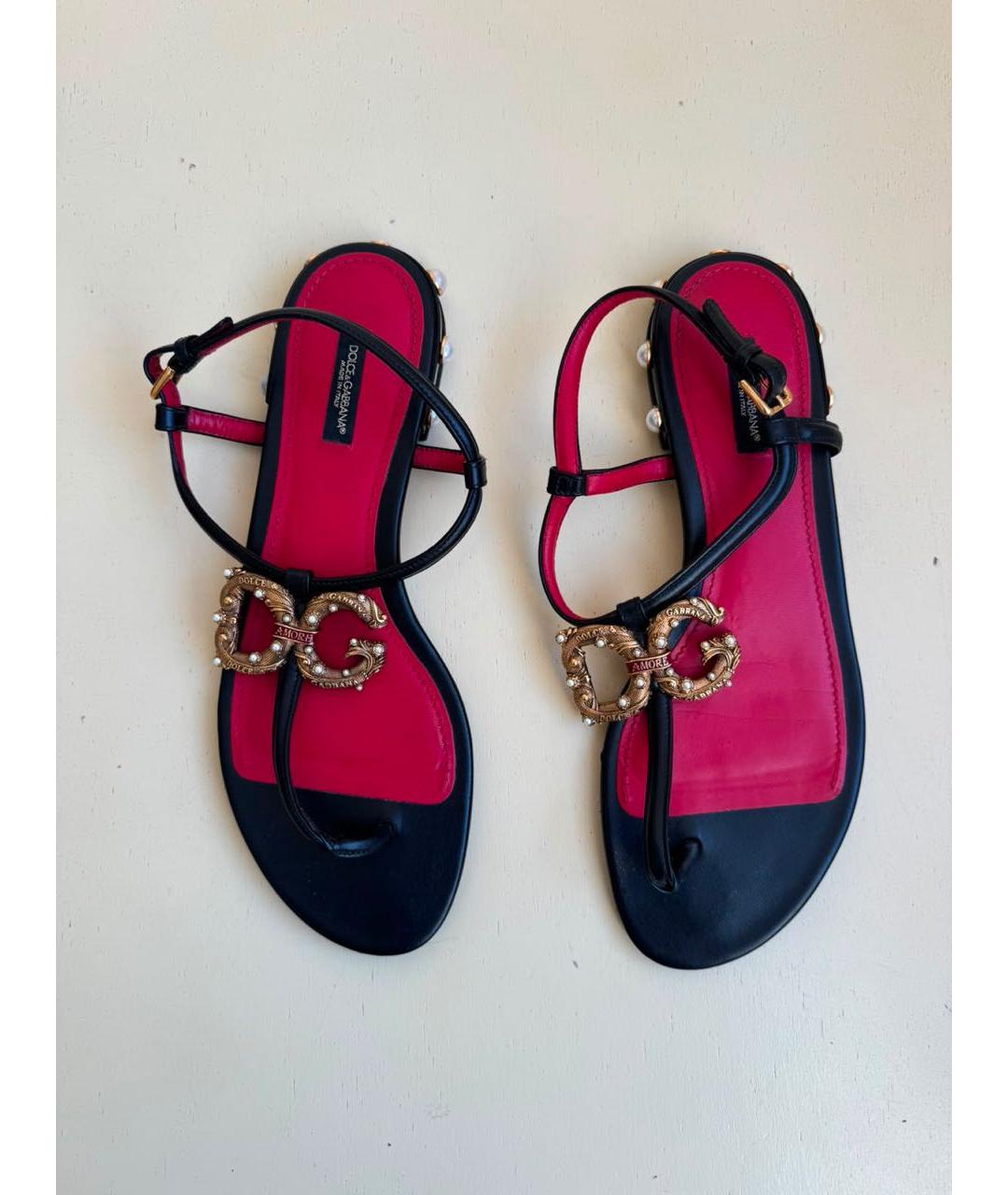 DOLCE&GABBANA Черные сандалии, фото 2