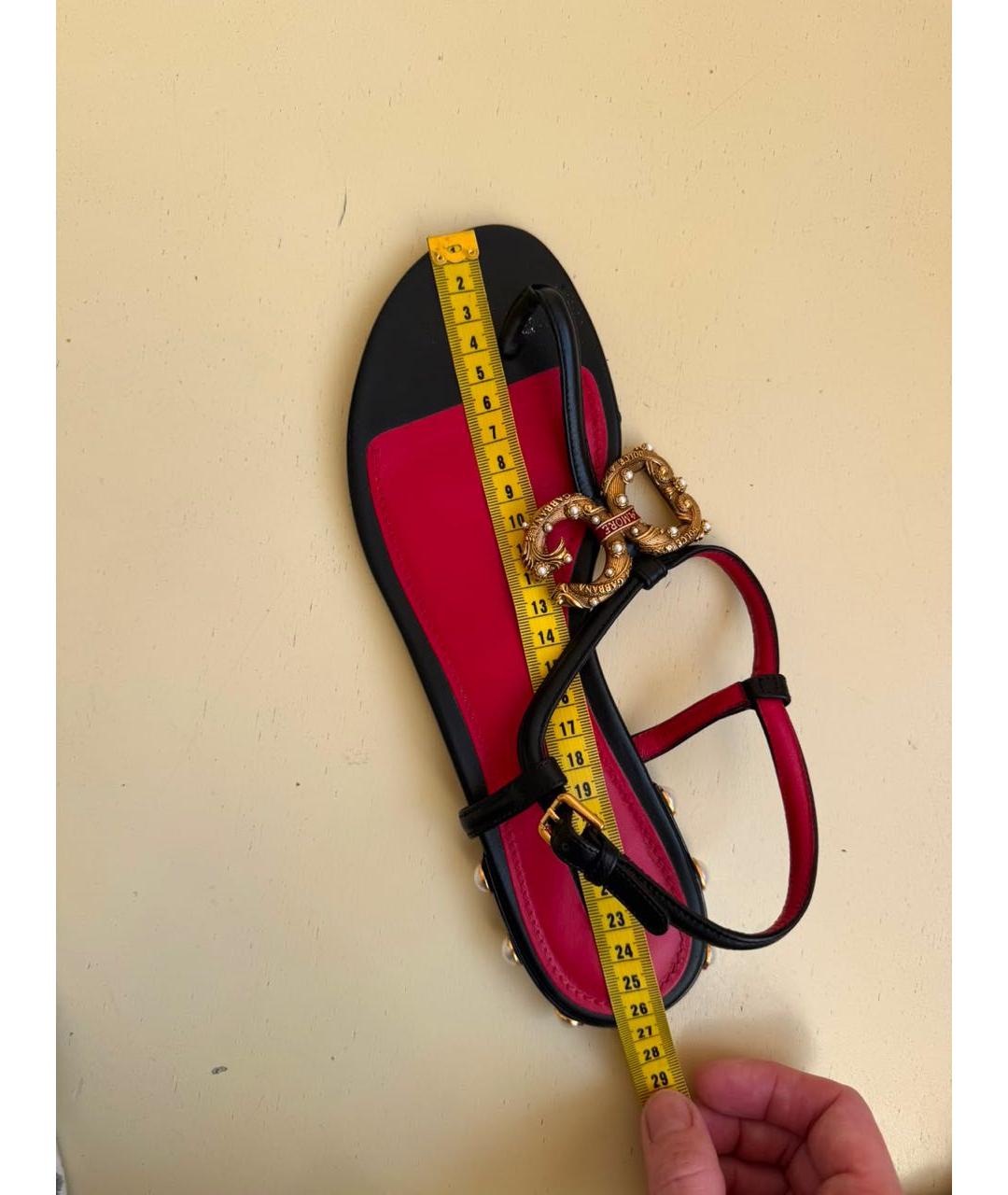 DOLCE&GABBANA Черные сандалии, фото 6